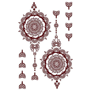Classic Brown And Black Temporary Tattoo For Hands And Body Stickers Black Luxury Tattoos for Women Girls