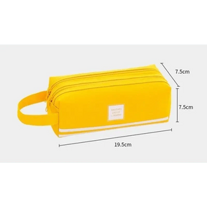 Classic Colorful Large Capacity Pencil Cases For Students Cool Design Double Zipper Pencil Pouch Pen Bag For School