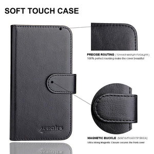 Classic iPhone 5 5S SE 5C Case Flip Leather Phone Cover For iPhone 6 6S PLUS 7 8 X Shockproof Stand Cases Wallet Extra Thin Leather Case Compatible with iPhone
