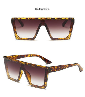 Classic Male Big Black Sunglasses For Men & Women New Fashionable Design New Mirror Pink Square  Oversize Square Sunglasses for Women Men