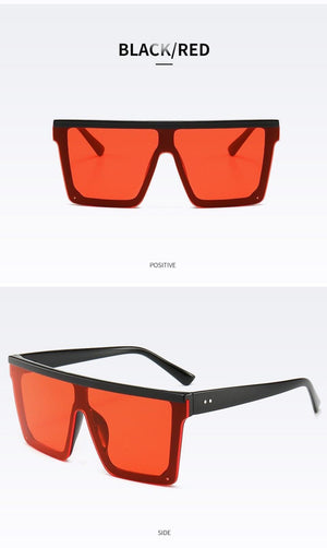 Classic Male Big Black Sunglasses For Men & Women New Fashionable Design New Mirror Pink Square  Oversize Square Sunglasses for Women Men
