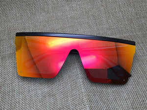 Classic Male Big Black Sunglasses For Men & Women New Fashionable Design New Mirror Pink Square  Oversize Square Sunglasses for Women Men