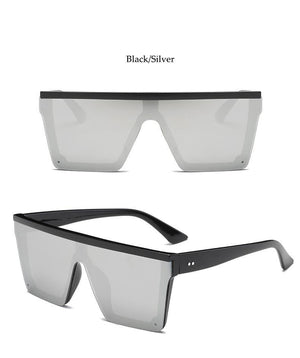 Classic Male Big Black Sunglasses For Men & Women New Fashionable Design New Mirror Pink Square  Oversize Square Sunglasses for Women Men