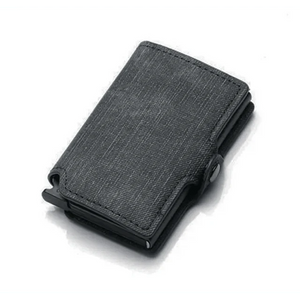 Classic Multifunction Automatic Aluminum Alloy Leather Credit Card Holder Retro New Pop-Up Card Ejector Business Wallets For Men