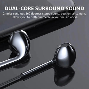 Classic Stereo 3.5mm Wired Control Earphone Stereo Headphones With Control Noise Isolating