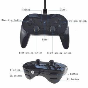 Classic White And Black Wired Pro Remote Game Controller Compatible With PC Laptop