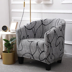 Club Chair Cover Armchair Slipcover Geometric Printed Small Sofa Covers Protect For Pets Chair Decoration Chair Slipcover Decoration Club Chair Cover Spandex Elastic Armchair Slipcover Geometric Printed Small Sofa Covers Protect For Living Room Hotel Bar