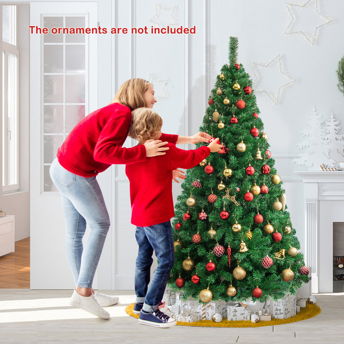 Artificial PVC Christmas Tree with Solid Metal Stand-6 ft