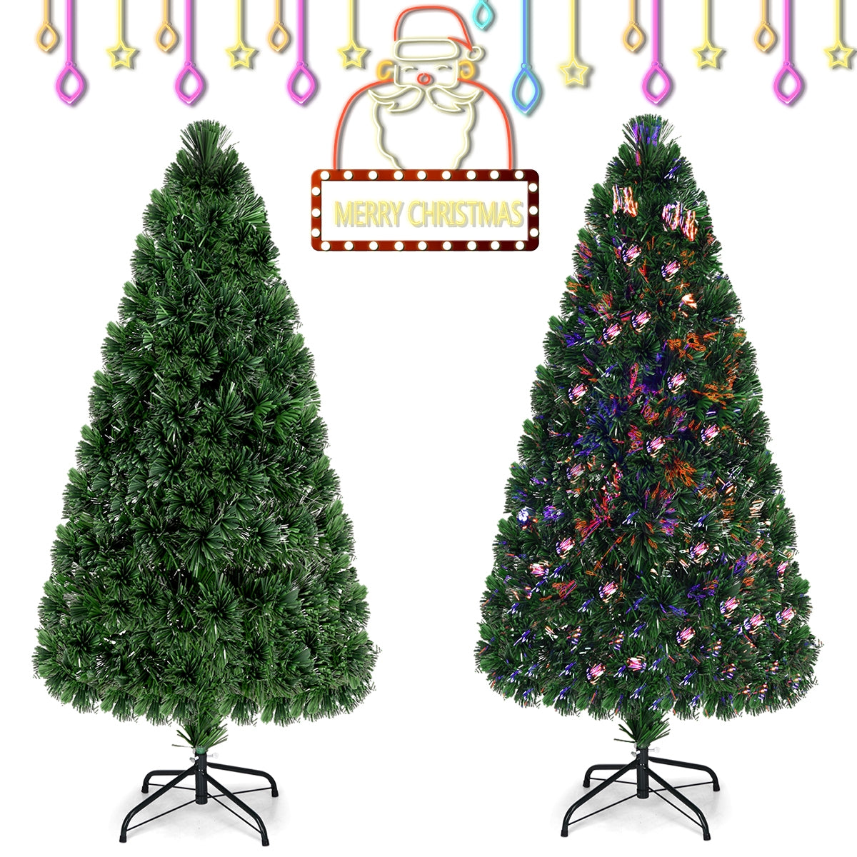 3' / 4' / 5' / 6' Fiber Optic Artificial PVC Christmas Tree-5 ft