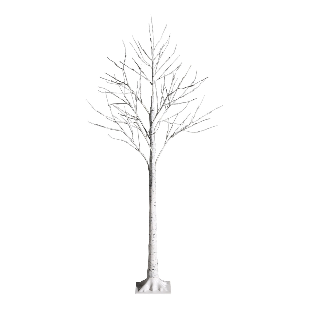 5 Feet Pre-lit White Twig Birch Tree with 72 LED Lights for Christmas