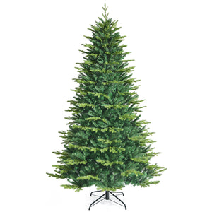 Pre-lit Artificial Hinged Christmas Tree with APP Controlled LED Lights-7 ft