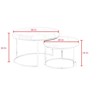 Carlotta Leather Nesting Coffee Table (Set of 2)