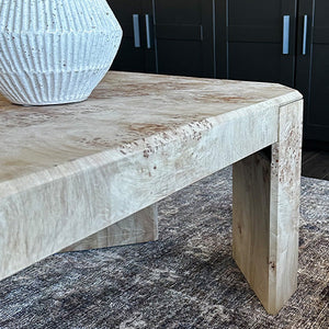 Artisan Burl Wood Coffee Table