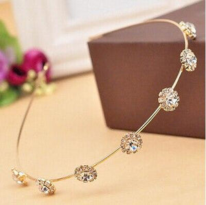 Colorful Rhinestone Flower Leaf Hair Hoop Headband Hairband for Women Girls Bezel Hair Band Hair Accessories Flower and Leaves Crown Hair Band for Bride and Bridesmaids