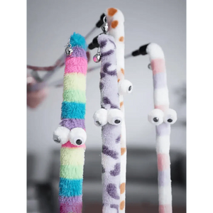 Colorful Rod Wand Feather Teaser Exerciser For Cats Soft Funny Interactive Toy For Pets Cute Cat Accessories