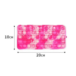 Colorful Stress Relief Squeeze Anti Stress Pop It Soft Pencil Case For Students Rainbow Color School Case