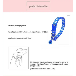 Colorful Super Soft Nylon Pet Adjustable Collars Cute Print Collar Stylish Footprint Pets Necklace Collars For Dogs