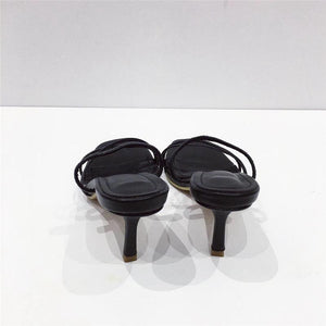 Colorful Women Sandals Slides Slippers Square Open Toe Slip On Thin Mid Heels Pumps Casual Narrow Band Open Toe Sandals Flip Flops Slip On Fashion Dress Heels Back High Heel Slide Slipper