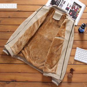 Comfortable Autumn Mens Jackets Casual Male Cotton Thick Warm Jacket Elegant Soft Jackets For Men Water Resistant Windbreaker Jacket Classic Men Clothing