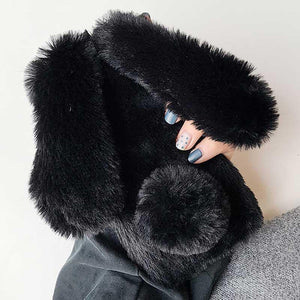 Comfortable Bunny Funny Women Phone Cover For iPhone 12 mini 11 Pro Max Hairy Cute Rabbit Animal Case For iPhone XS MAX XR Soft Lightweight Phone Cover Girl Gifts