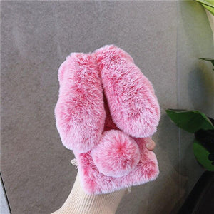 Comfortable Bunny Funny Women Phone Cover For iPhone 12 mini 11 Pro Max Hairy Cute Rabbit Animal Case For iPhone XS MAX XR Soft Lightweight Phone Cover Girl Gifts