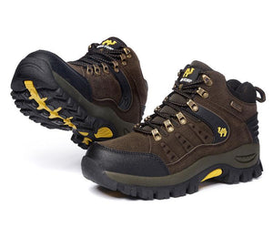 Comfortable Outdoor Waterproof Hiking Boots Men's Spring And Autumn Hiking Wear-Resistant Mountain Sports Boots Hunting Shoes High Waterproof Hiking Boots Outdoor Lightweight Mens Shoes