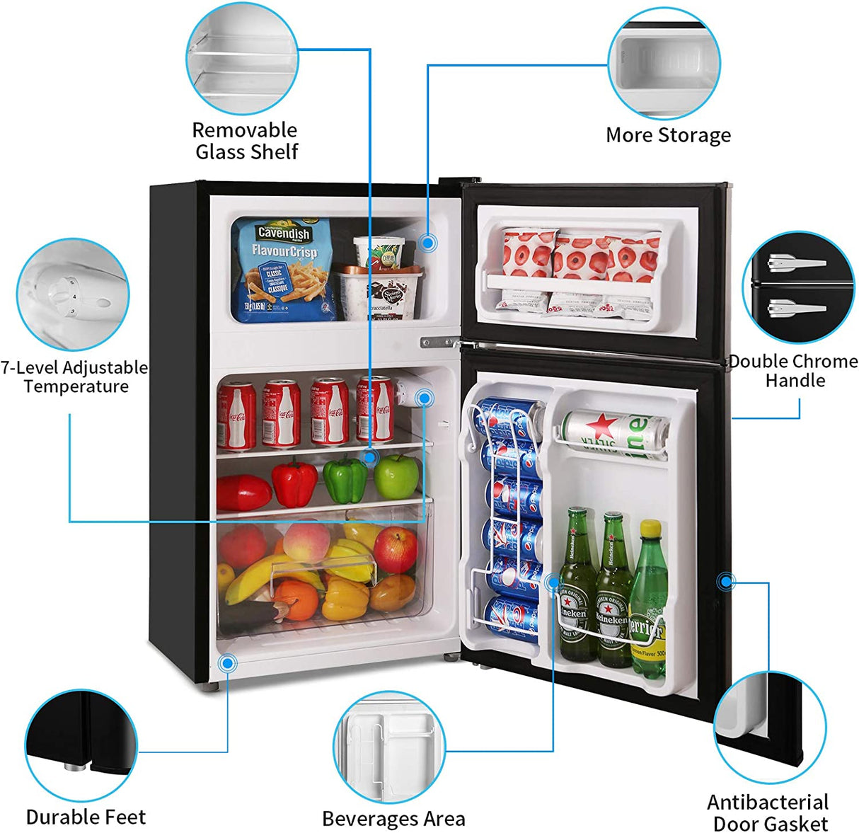 Compact Refrigerator with Freezer F6893