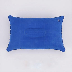 Convenient Ultralight Inflatable PVC Nylon Air Pillow Sleep Cushion Travel Bedroom Hiking Beach Car Plane Head Rest Support Inflatable Camping Travel Pillows Ultralight Inflatable Pillow Small Squared Flocked Fabric Air Pillow for Hiking Camping Traveling