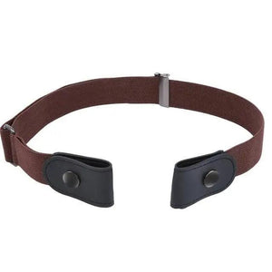 Cool Buckle-Free Stretch Elastic Waist Belt Unisex Style No Buckle Fashion Waistbands For Men And Women Simple Black Stretch Belt Invisible Elastic Belt For Jeans Pants Dresses