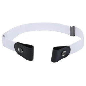 Cool Buckle-Free Stretch Elastic Waist Belt Unisex Style No Buckle Fashion Waistbands For Men And Women Simple Black Stretch Belt Invisible Elastic Belt For Jeans Pants Dresses