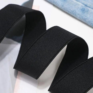Cool Buckle-Free Stretch Elastic Waist Belt Unisex Style No Buckle Fashion Waistbands For Men And Women Simple Black Stretch Belt Invisible Elastic Belt For Jeans Pants Dresses