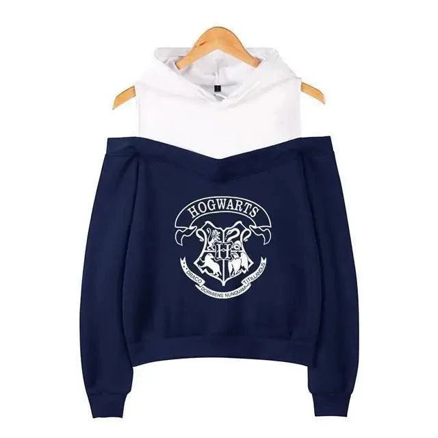 Cool Glasses Printed Hip Hop Off-Shoulder Hoodies Casual Sweatshirt Fashion Hoodie Women Clothing Lightning Scar Glasses Line Drawing Print Hoodie Women Stripes Long Sleeve Hooded Sweatshirts Pullover Pocket Cute Girls School Casual Hoodies