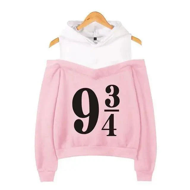 Cool Glasses Printed Hip Hop Off-Shoulder Hoodies Casual Sweatshirt Fashion Hoodie Women Clothing Lightning Scar Glasses Line Drawing Print Hoodie Women Stripes Long Sleeve Hooded Sweatshirts Pullover Pocket Cute Girls School Casual Hoodies