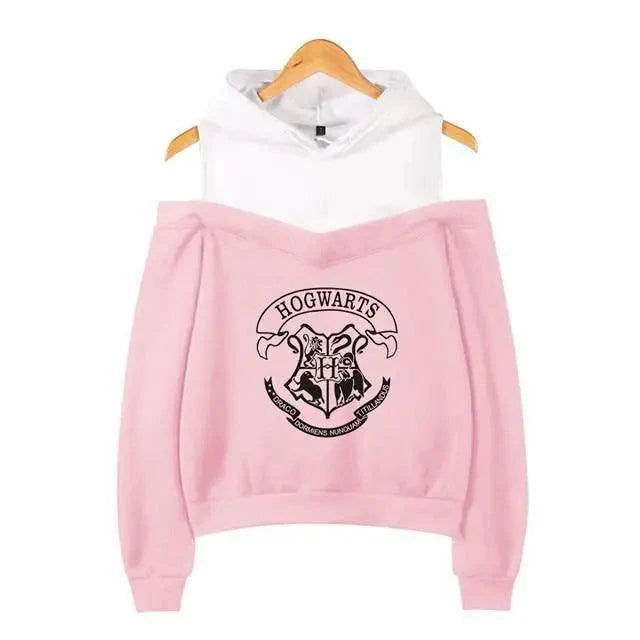 Cool Glasses Printed Hip Hop Off-Shoulder Hoodies Casual Sweatshirt Fashion Hoodie Women Clothing Lightning Scar Glasses Line Drawing Print Hoodie Women Stripes Long Sleeve Hooded Sweatshirts Pullover Pocket Cute Girls School Casual Hoodies