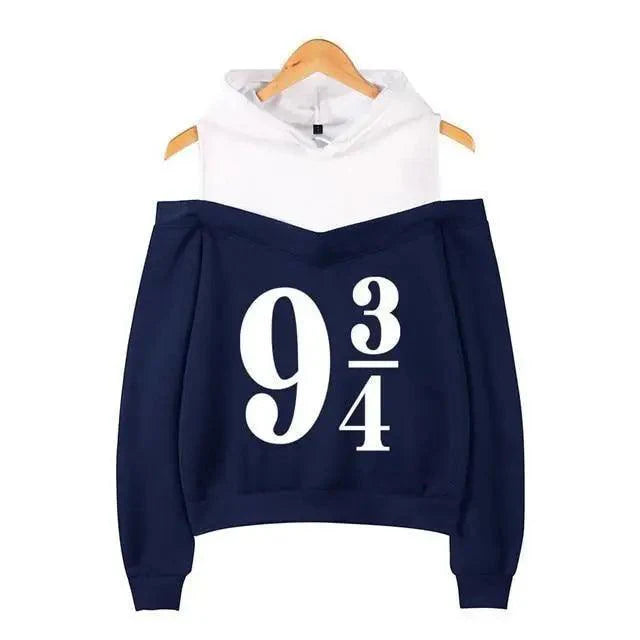 Cool Glasses Printed Hip Hop Off-Shoulder Hoodies Casual Sweatshirt Fashion Hoodie Women Clothing Lightning Scar Glasses Line Drawing Print Hoodie Women Stripes Long Sleeve Hooded Sweatshirts Pullover Pocket Cute Girls School Casual Hoodies