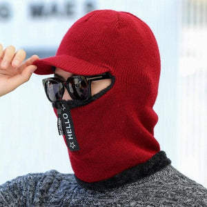 Coral Fleece Winter Women Knitted Hats Add Fur Warm Winter Hats For Women With Zipper Keep Face Warmer Balaclava Pompoms Cap Balaclava Gorgas Bonnet Knitted Hat Windproof Ski Mask Cold Weather Face Mask Motorcycle Balaclava Hood Warmer Winter Sports Cap