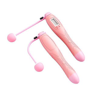 Cordless Electronic Skipping Rope Gym Fitness Cordless Skipping Smart Jump Rope With LCD Screen Counting Speed Skipping Rope With Calorie Counter Adjustable Digital Weighted Jumping Rope For Fitness Exercise Cordless Jump Rope Suitable For Women