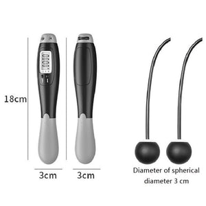 Cordless Electronic Skipping Rope Gym Fitness Cordless Skipping Smart Jump Rope With LCD Screen Counting Speed Skipping Rope With Calorie Counter Adjustable Digital Weighted Jumping Rope For Fitness Exercise Cordless Jump Rope Suitable For Women