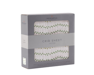 Cotton Muslin Crib Sheet Dino Feet Baby Fitted Sheet