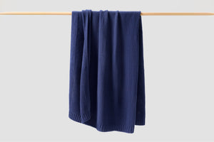 Cozy Knit Cotton Throw Blanket
