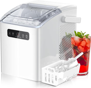 Countertop Ice Maker,Portable Ice Machine with Handle,for Home/Kitchen/Camping/RV Z3424-BLACK