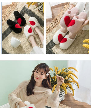 Couple Warm Black Slippers Fashion Women's Winter Home Indoor Anti-Skid Wear-resistant Cotton Slippers Slip On Fuzzy House Slippers Memory Foam Slippers Scuff Outdoor Indoor Warm Plush Bedroom Shoes