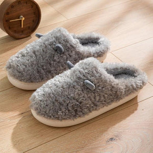 Couples Home Slippers Warm Cute Womans Mens Slipper Winter Shoes New Fashion Casual Fur Plush Slides Winter Slippers For Women House Slippers Fluffy Soft Comfy Fuzzy Slippers Faux Fur Plush Anti-Skid Slippers