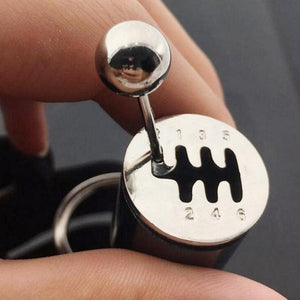 Creative Auto Part Model Gear Box Keychain Six-speed Manual Transmission Shift Lever Keyring Key Chain Free Shift Colors Keyring Turbo Keychains Gear Head Key Chain Wave Box Ornaments