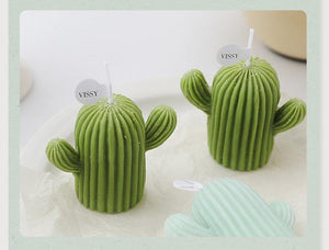 Creative Handmade Cactus Candle Pack Cactus Candles Handmade Delicate Succulent Cactus Candles Flameless Tea Lights Candle Aromatherapy For Decor Birth Photo Props Aromatherapy Candle Ornaments Soy Wax Aromatherapy Small Candles Scented Relaxing Candles