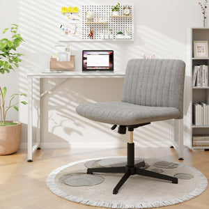 Criss Cross Legged Chair No Wheels 120 ° Rocking Adjustable Height-Gray