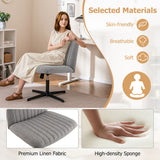 Criss Cross Legged Chair No Wheels 120 ° Rocking Adjustable Height-Gray