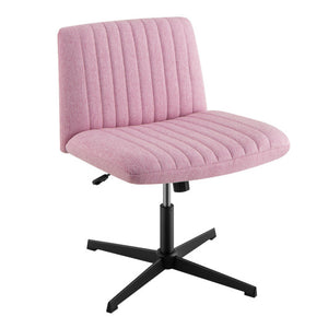 Criss Cross Legged Chair No Wheels 120 ° Rocking Adjustable Height-Pink