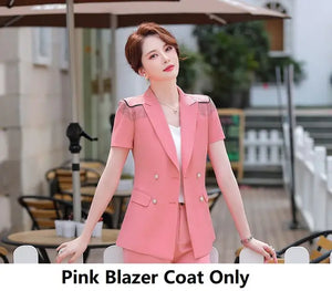 Elegant Green Women's Business Suit with Pants & Jacket