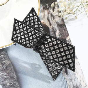 Crystal Big Bow Barrettes Hair Clips For Women Ponytail Holder Girls Hair Accessories Rhinestone Hairpins Fashion Hairgrips Band Accessories For Party